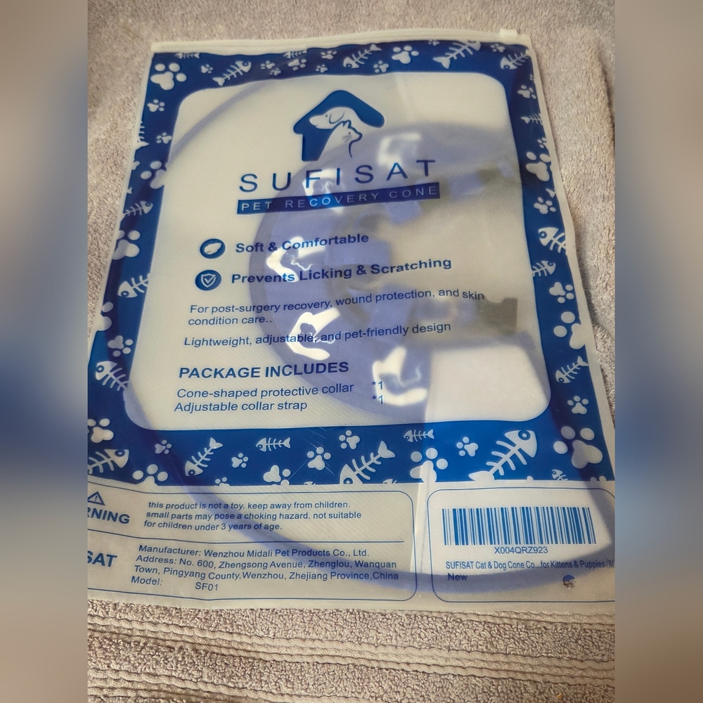 Blue Pet Recovery Cone